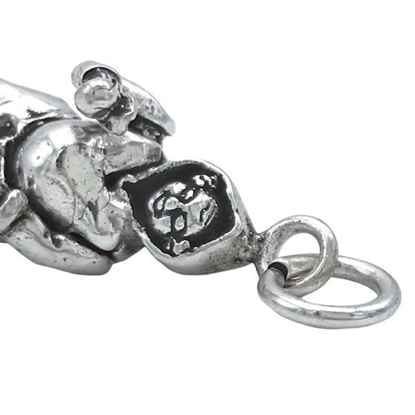 CIONDOLO CHARM SPACCANAPOLI O MUNACIELL PORTAFORTUNA ARGENTO 925