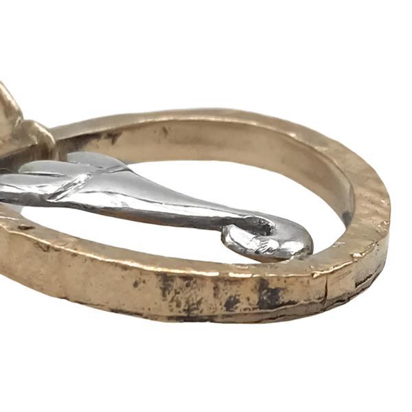 CIONDOLO CHARM SPACCANAPOLI CORNICELLO NAPOLI CORNO PORTAFORTUNA DORATO ARGENTO 925