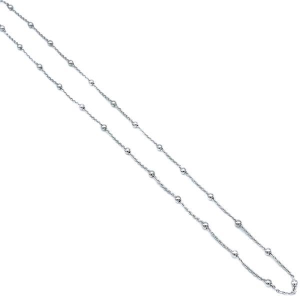 COLLANA MAGLIA ROSARIO CATENA  PER CHARMS UNISEX ARGENTO 925