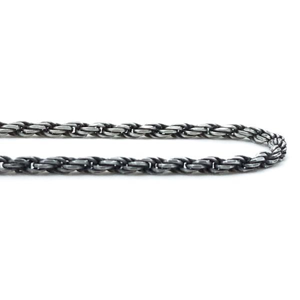 COLLANA MAGLIA CORDA FUNETTA CATENA  PER CHARMS UNISEX ARGENTO 925