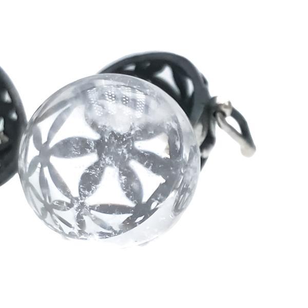 CIONDOLO PEDENTE GENESA CRYSTAL FIORE DELLA VITA CRISTALLO DI ROCCA ARGENTO 925