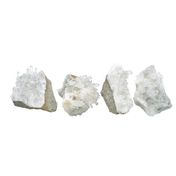 DRUSA CRISTALLO DI ROCCA QUARZO IALINO PIETRA GREZZA CLUSTER DA 65 A 80 GRAMMI