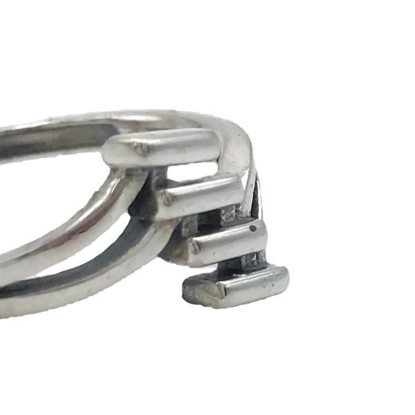 ANELLO MINIMAL FASCIA SEMPLICE SOTTILE SEGMENTI REGOLABILE ARGENTO 925