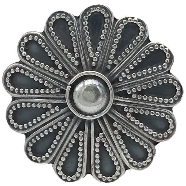 ANELLO FLOWER ETNICO FIORE  MARGHERITA REGOLABILE  ARGENTO 925