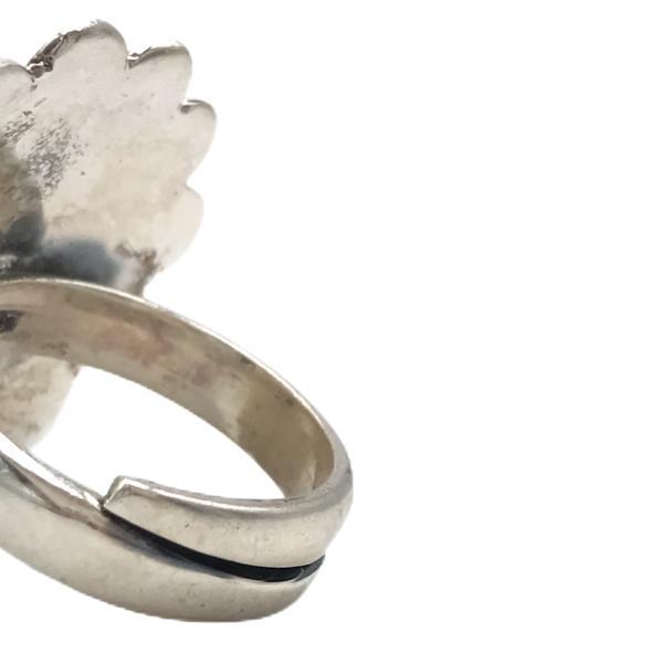 ANELLO FLOWER ETNICO FIORE  MARGHERITA REGOLABILE  ARGENTO 925