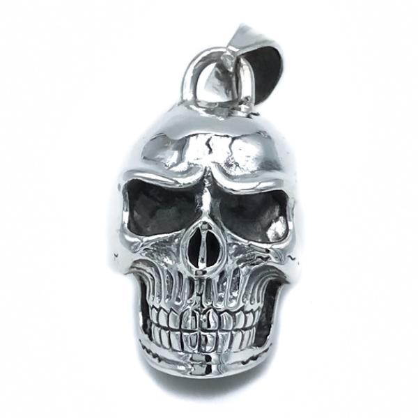 CIONDOLO SKULL PENDENTE PUNK CHARM TESCHIO IN ARGENTO 925