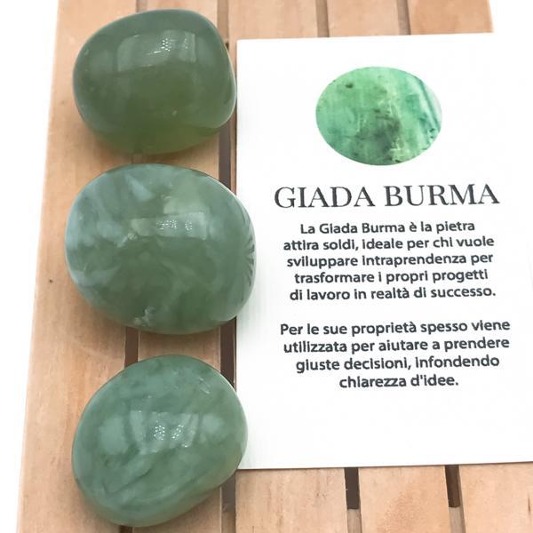 PIETRA NATURALE GIADA BURMA BURATTATA TUMBLED CRISTALLOTERAPIA