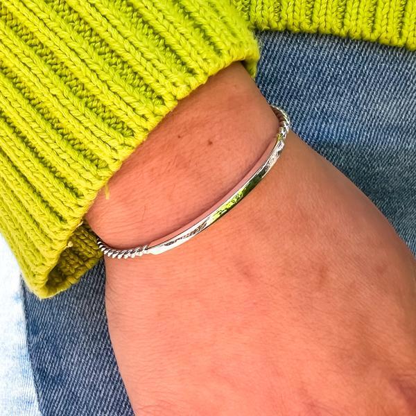 BRACCIALE INTRECCIATO PIASTRINA LISCIA LUCIDA REGOLABILE ARGENTO 925