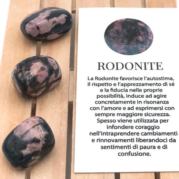 PIETRA NATURALE RODONITE BURATTATA TUMBLED CRISTALLOTERAPIA