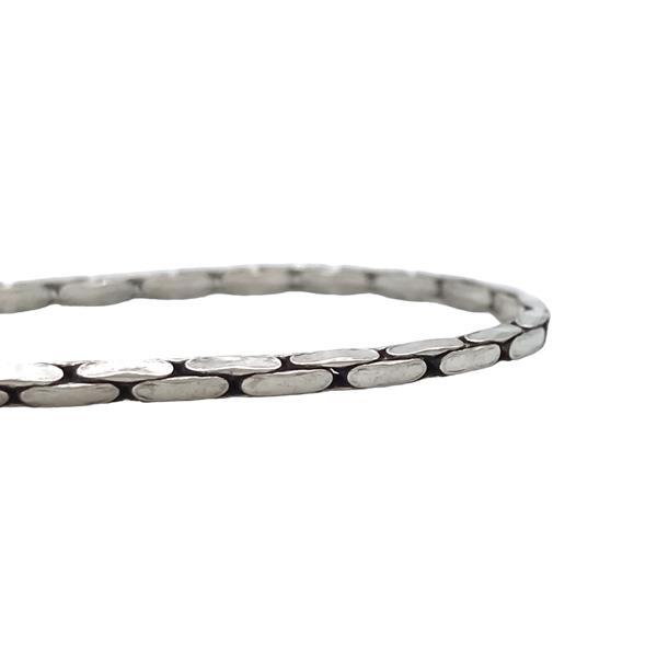 CAVIGLIERA MAGLIA QUADRATA ETHNIC MINIMAL ARGENTO 925