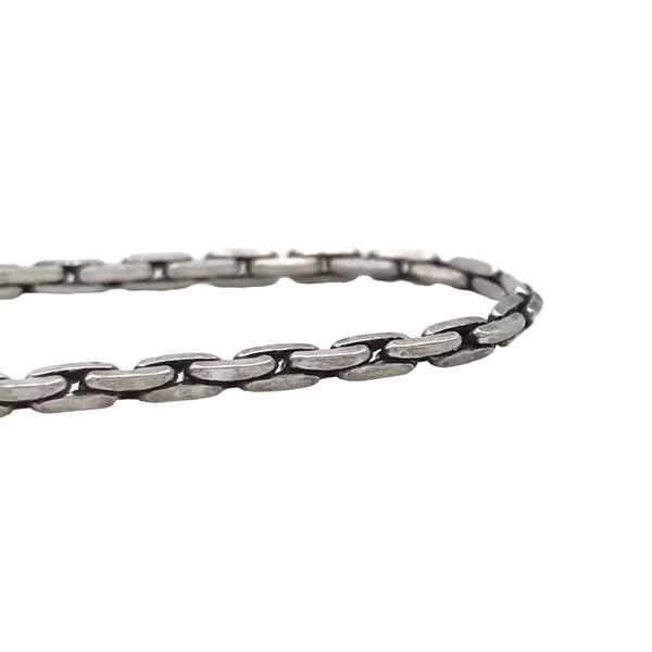 CAVIGLIERA CATENA SQUADRATA UNISEX ARGENTO 925