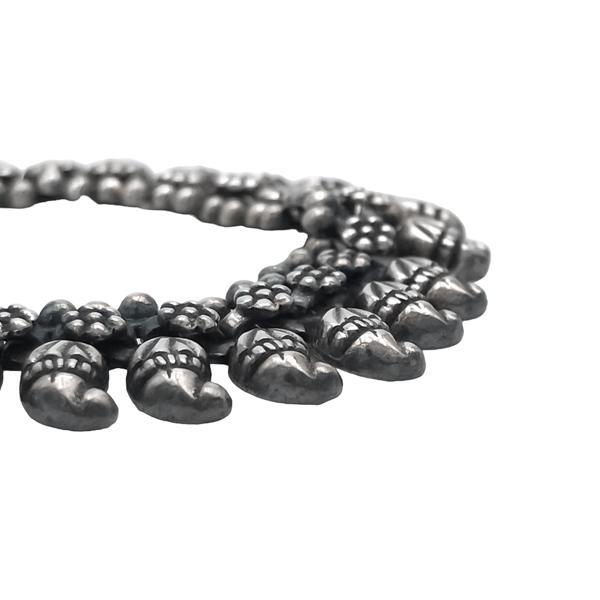 CAVIGLIERA PARTICOLARE BOHO CHIC FLOWERS  ARGENTO 925