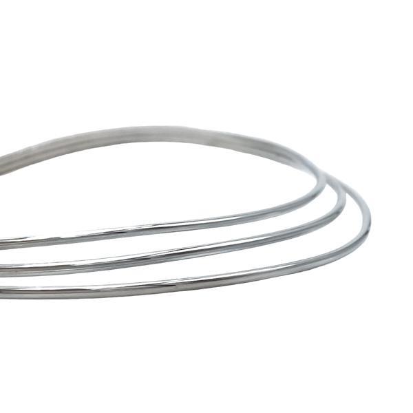 COLLANA CHOKER RIGIDO TRE FILI GIROCOLLO REGOLABILE ARGENTO 925