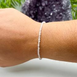 BRACCIALE ENERGETICO CRISTALLI BRIOLETTE ADULARIA REGOLABILE ARGENTO 925