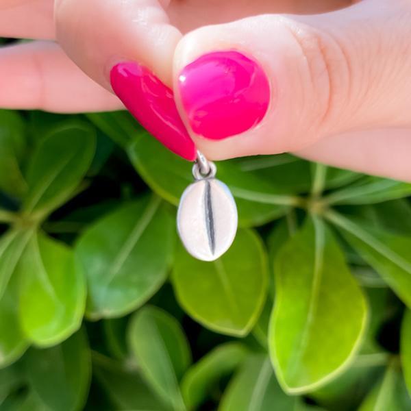 CIONDOLO PENDENTE SPACCANAPOLI CHARM CHICCO DI CAFFE' IN ARGENTO 925°°° -  COD. PN348