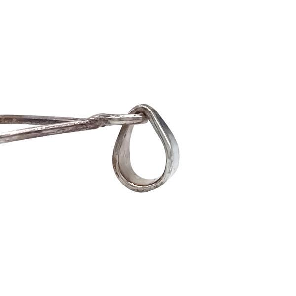 CIONDOLO PENDENTE LASER PIETRA OSSIDIANA ARGENTO 925