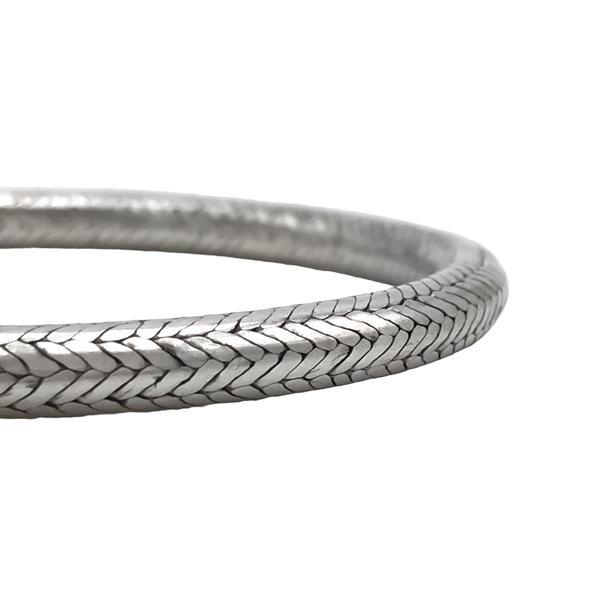 BRACCIALE ETNICO CLASSICO MAGLIA SNAKE TUBOLARE UNISEX BRUNITO ARGENTO 800