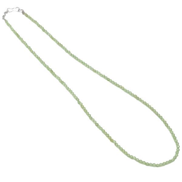 COLLANA ENERGETICA CRISTALLI BRIOLETTE PERIDOTO REGOLABILE ARGENTO 925