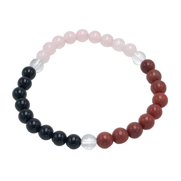 BRACCIALE CRYSTAL COMBO ANTISTRESS  ENERGETICO ELASTICO UNISEX PIETRE NATURALI  REGOLABILE 