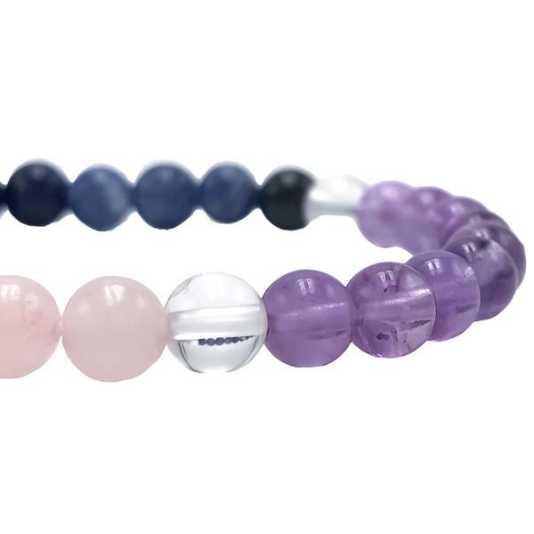 BRACCIALE CRYSTAL COMBO COMUNICAZIONE ENERGETICO ELASTICO UNISEX PIETRE NATURALI  REGOLABILE 