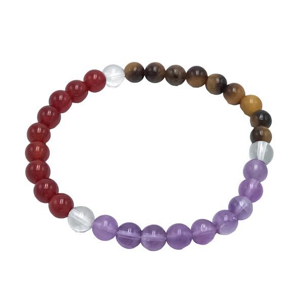 BRACCIALE CRYSTAL COMBO CREATIVITA ENERGETICO ELASTICO UNISEX PIETRE NATURALI  REGOLABILE 
