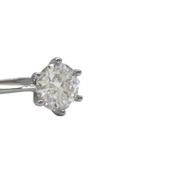 ANELLO SOLITARIO REGOLABILE BRILLANTE MOISSANITE CERTIFICATA ARGENTO 925 
