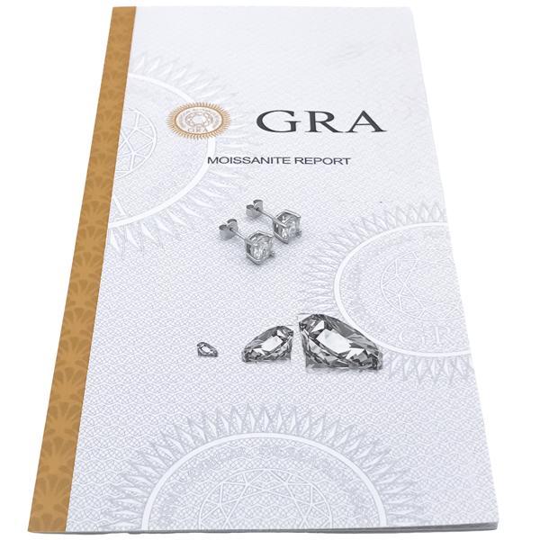 ORECCHINI SOLITARIO BRILLANTE MOISSANITE CERTIFICATA QUATTRO GRIFFE  ARGENTO 925