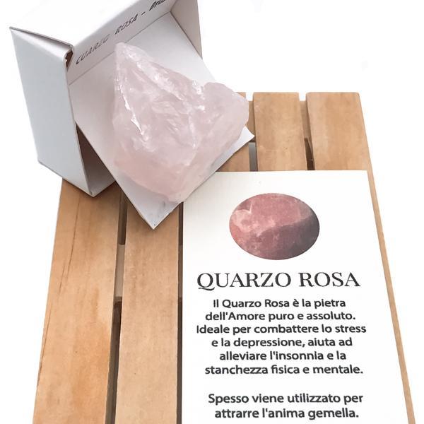 QUARZO ROSA ROUGH BOX PIETRA GREZZA NATURALE MISURA PICCOLA