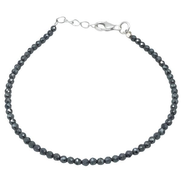 BRACCIALE ENERGETICO CRISTALLI BRIOLETTE EMATITE REGOLABILE ARGENTO 925