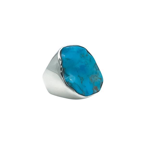 ANELLO BIG TURCHESE SLEEPING BEAUTY NATURALE ARGENTO 925