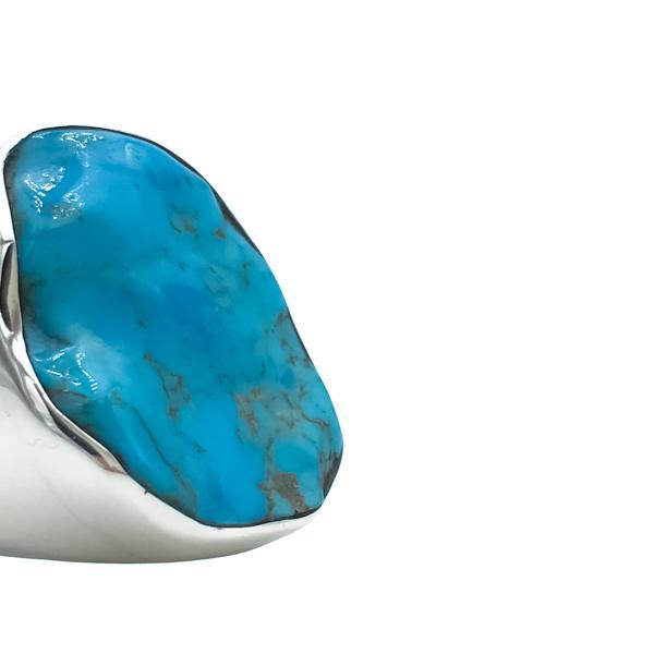 ANELLO BIG TURCHESE SLEEPING BEAUTY NATURALE ARGENTO 925