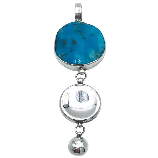CIONDOLO TURCHESE SLEEPING BEAUTY NATURALE ARGENTO 925
