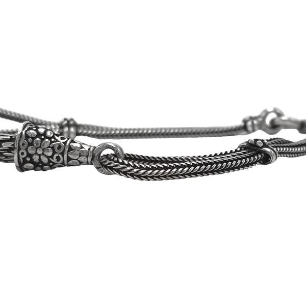 COLLANA SERPENTE GIROCOLLO SEMIRIGIDO AMETISTA ARGENTO 925