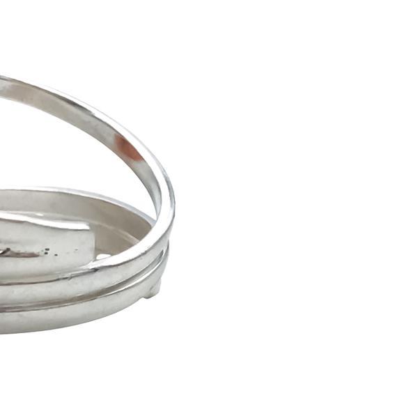 ANELLO FASCE PARALLELE REGOLABILE PIETRA NATURALE OCCHIO DI TIGRE ARGENTO 925