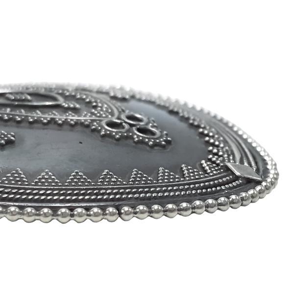 CIONDOLO ETNICO PENDENTE SCUDO BOHO CHIC RAJASTHAN ARGENTO 925