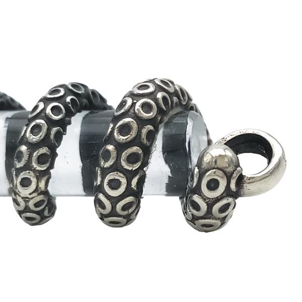 CIONDOLO PENDENTE LASER TENTACOLO AVVOLTO CRISTALLO ROCCA QUARZO IALINO ARGENTO 925