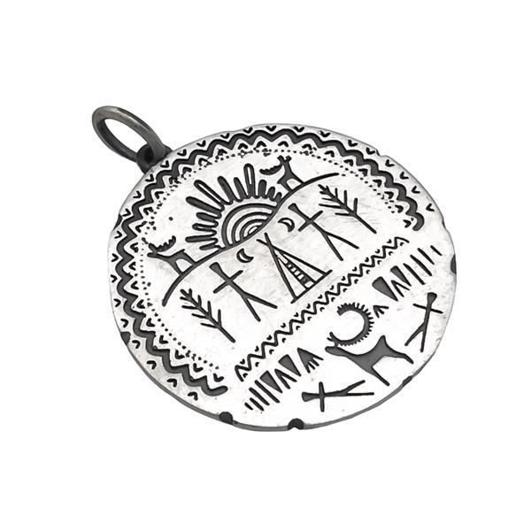 CIONDOLO  PENDENTE SCIAMANICO ARGENTO 925
