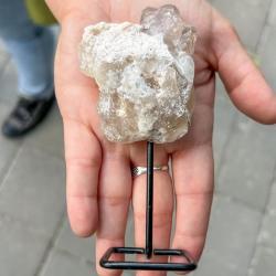 CRISTALLO DI ROCCA E DIAMATINO DI HERKIMER  FREE FORM VERTICALE  PIETRA GREZZA NATURALE CRISTALLOTERAPIA 