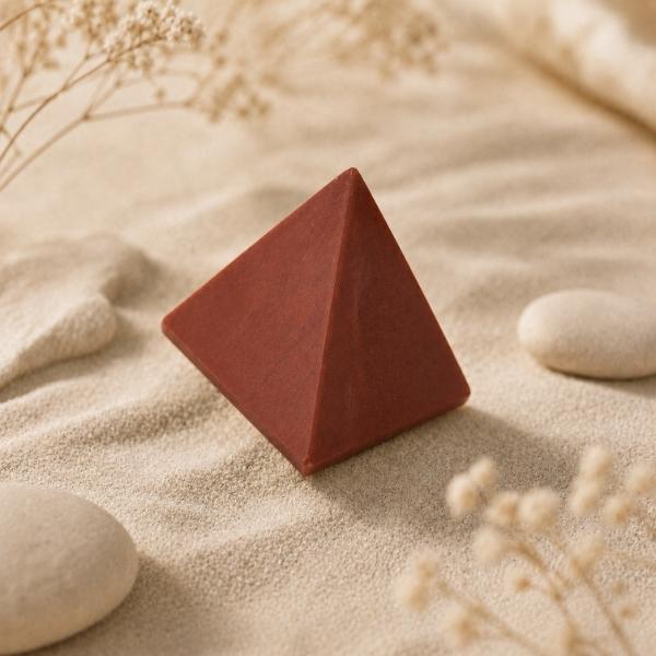 PIRAMIDE DIASPRO ROSSO PIETRA LEVIGATA CRISTALLO NATURALE CRISTALLOTERAPIA ENERGIA ARMONIA