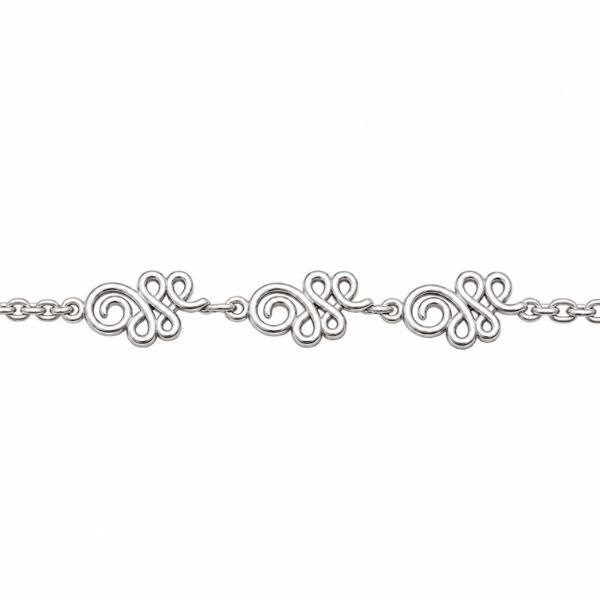 BRACCIALE TRE UNALOME REGOLABILE RODIATO IN ARGENTO 925