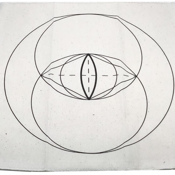 SET 5 PEZZI GRIGLIA  MANDALA CON SIMBOLO VESICA PISCIS PER PURIFICAZIONE E MEDITAZIONE - COD.SETPUR03