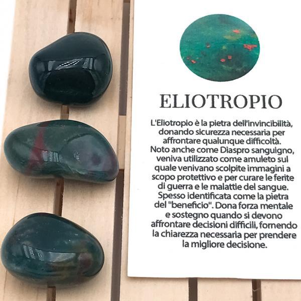 PIETRA NATURALE ELIOTROPIO O DIASPRO SANGUIGNO BURATTATA TUMBLED CRISTALLOTERAPIA 