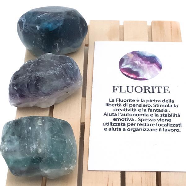 PIETRA NATURALE  FLUORITE BURATTATA TUMBLED CRISTALLOTERAPIA 