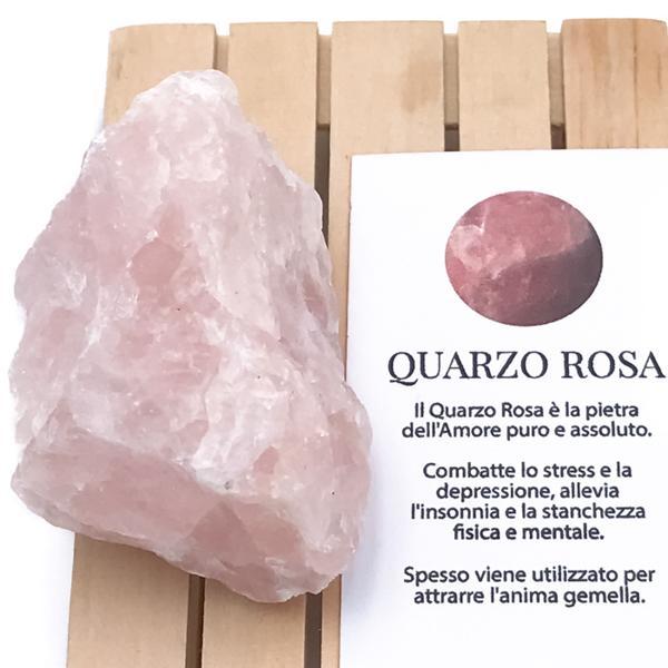 QUARZO ROSA ROUGH  PIETRA GREZZA NATURALE MISURA MEDIA