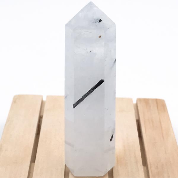 OBELISCO QUARZO RUTILATO NERO TORRE PIETRA LEVIGATA NATURALE  CRISTALLOTERAPIA