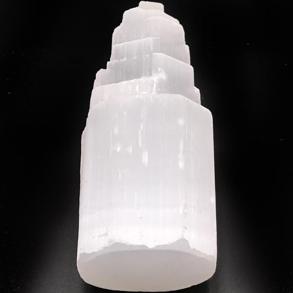 TORRE SELENITE PIETRA GREZZA NATURALE TOWER CRISTALLOTERAPIA