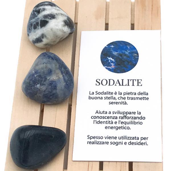 PIETRA NATURALE SODALITE  BURATTATA TUMBLED CRISTALLOTERAPIA 