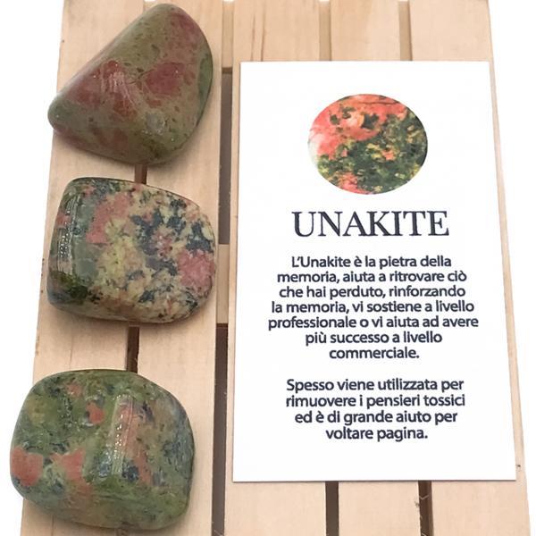 PIETRA NATURALE UNAKITE BURATTATA TUMBLED CRISTALLOTERAPIA