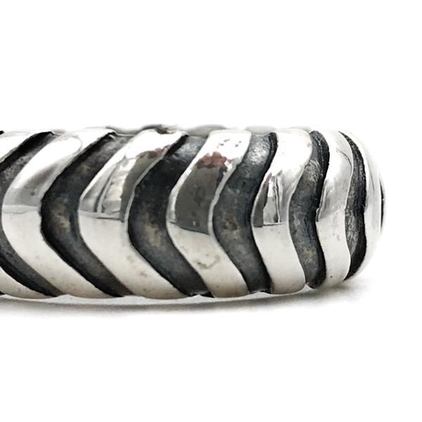 ANELLO FASCIA STILE PNEUMATICO BIKER ARGENTO 925