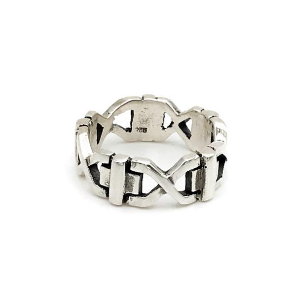 ANELLO FASCIA AD INCROCI ARGENTO 925